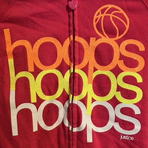 Justice Hoops Basketball Zip Up Hoody - Picture 2 of 4